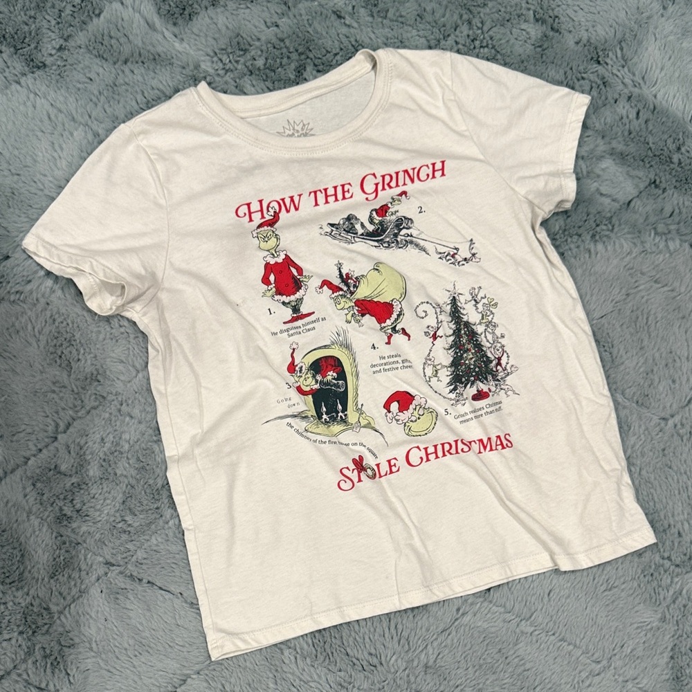 Target Kids Grinch Christmas Tee - White and Red